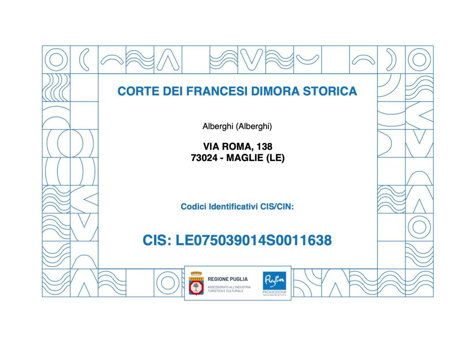 Corte Dei Francesi Maglie Exterior photo